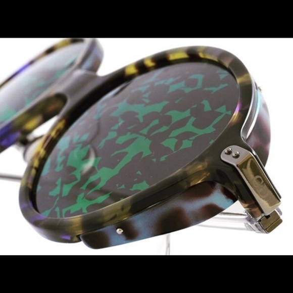 DIOR 2023 FASHION FORWARD COLOR IS  “GREEN” RUNWAY FOLIAGE ROUND SUNGLASSES - Picture 14 of 16